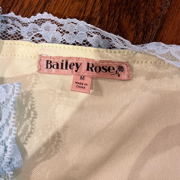 Bailey Rose Yellow Cami with Blue Lace - Picture 3 of 3